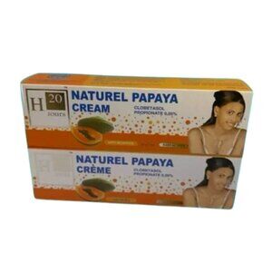 (2 Tubes) H20 Natural Papaya Tube Cream 1.76oz/50g
